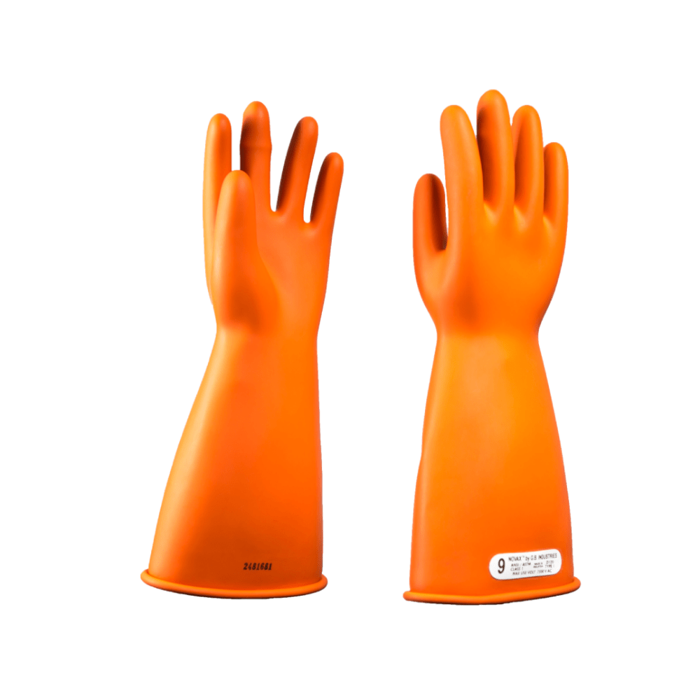 NOVAX Class 1 Rubber Insulating Gloves 