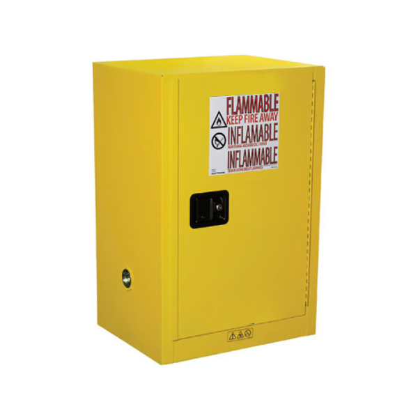 Compact Flammable Cabinet 12 Gallon - 1 Manual Close Door
