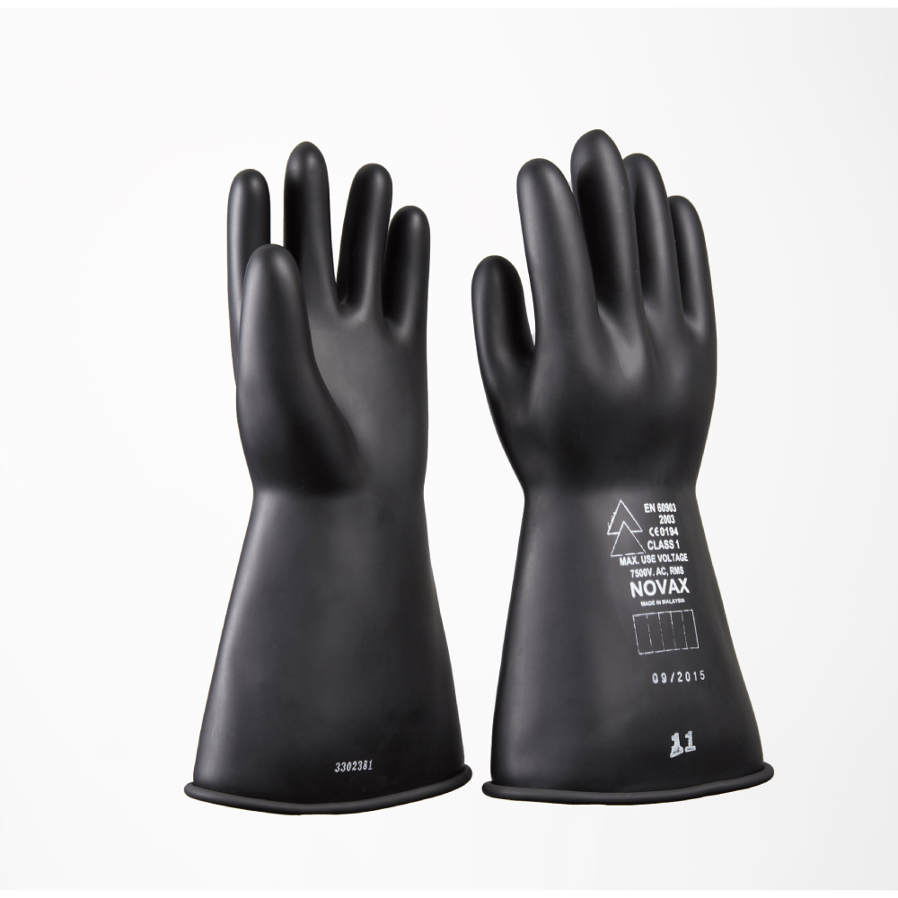 NOVAX - Class 1  Rubber Insulating Gloves 